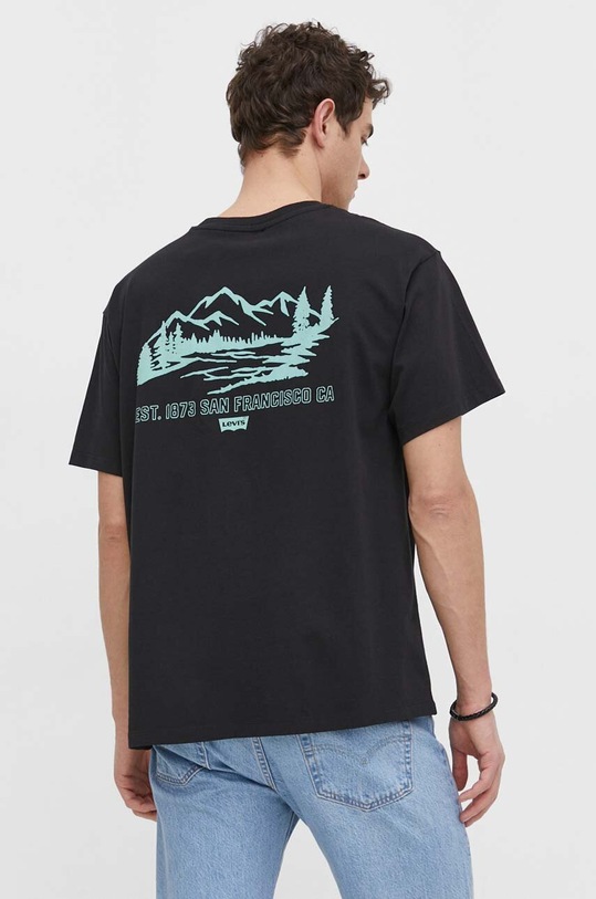Odzież Levi's t-shirt bawełniany 0008C czarny