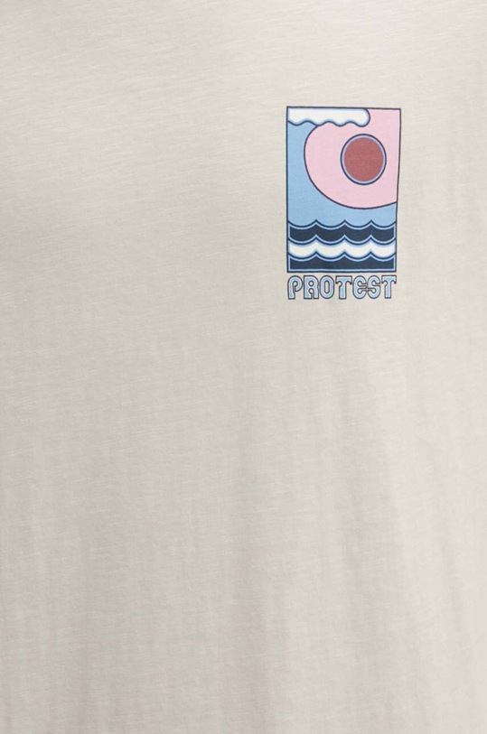 Protest t-shirt bawełniany Prtrudge 1711743 beżowy