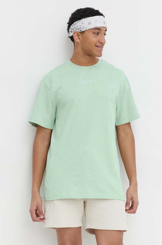 Bombažna kratka majica Karl Kani zelena 6069133