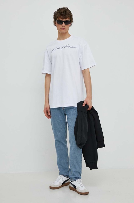 Karl Kani t-shirt bawełniany 6069169 biały SS24
