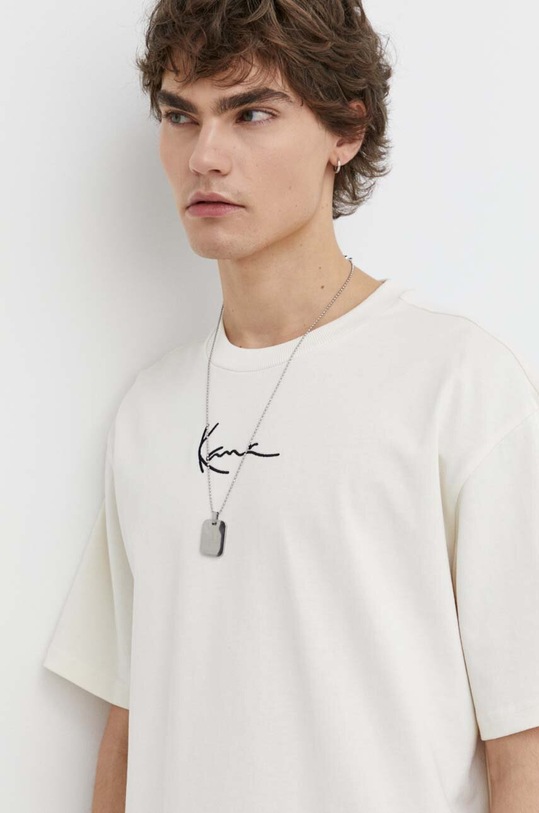 Karl Kani t-shirt bawełniany beżowy 6069085