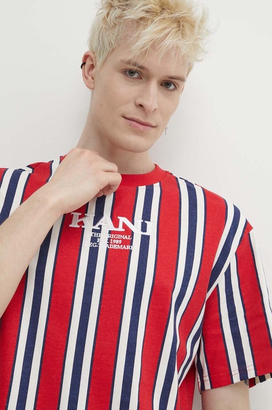 Karl Kani t-shirt bawełniany czerwony 6069093