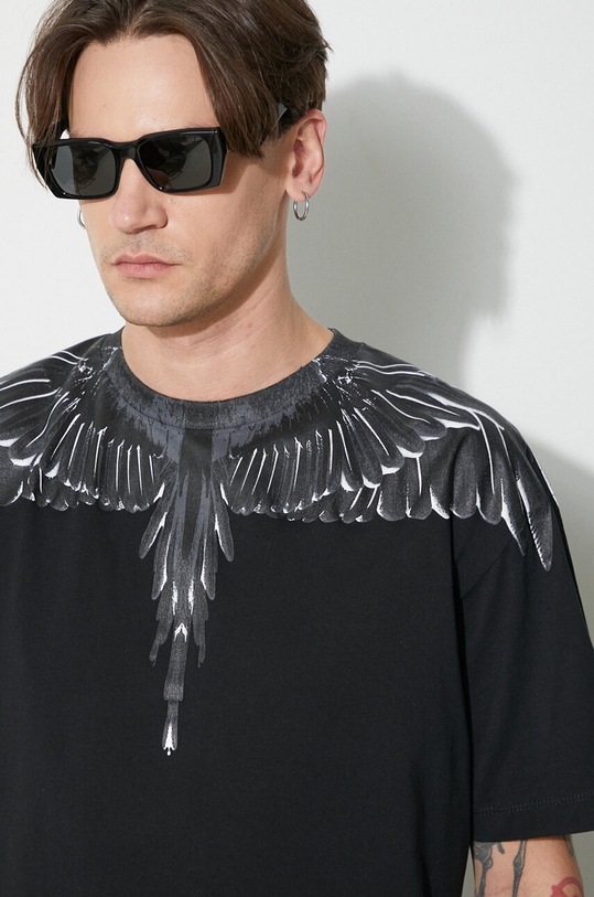 Marcelo Burlon t-shirt bawełniany Icon Wings Basic CMAA056C99JER0011010 czarny