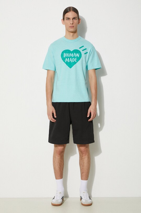 Pamučna majica Human Made Color HM27CS006 zelena SS24