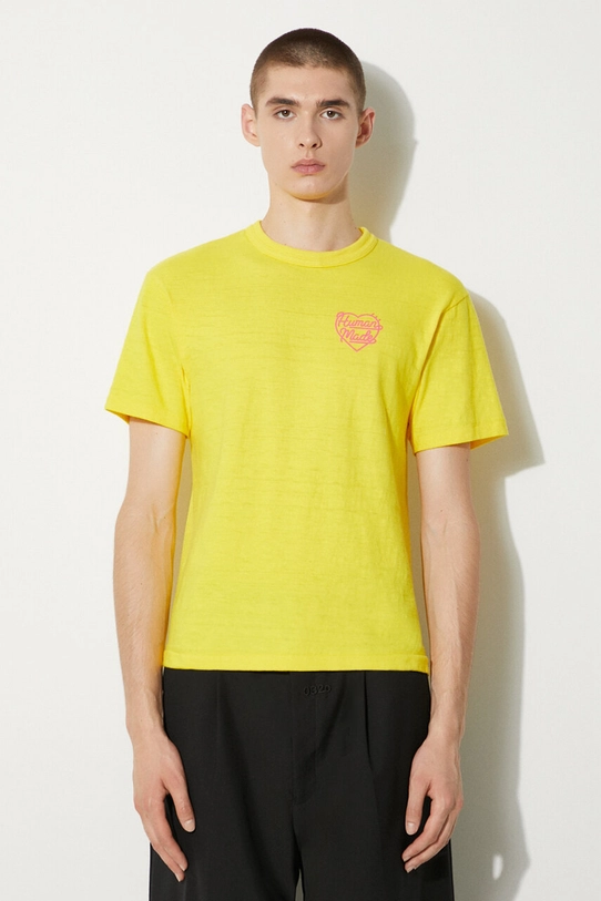 Abbigliamento Human Made t-shirt in cotone Color HM27CS007 giallo