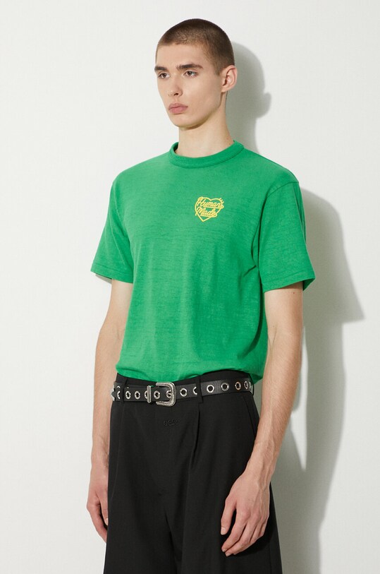 Хлопковая футболка Human Made Color зелёный HM27CS007
