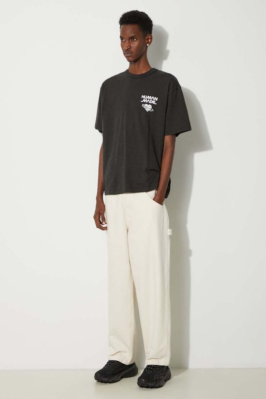 Бавовняна футболка Human Made Graphic HM27TE011 чорний SS24