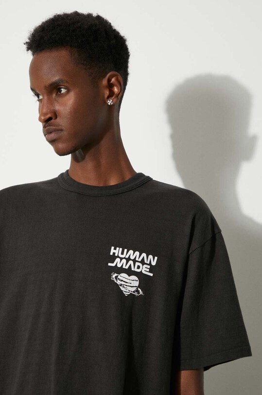 Bavlnené tričko Human Made Graphic HM27TE011 čierna
