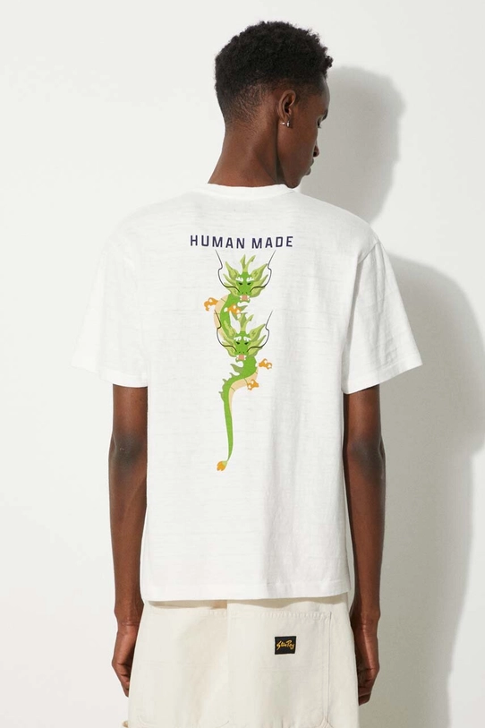 Хлопковая футболка Human Made Graphic печать белый HM27TE012