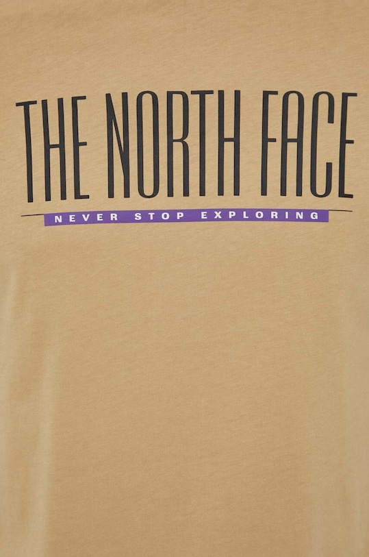 The North Face tricou din bumbac NF0A87E7LK51 bej