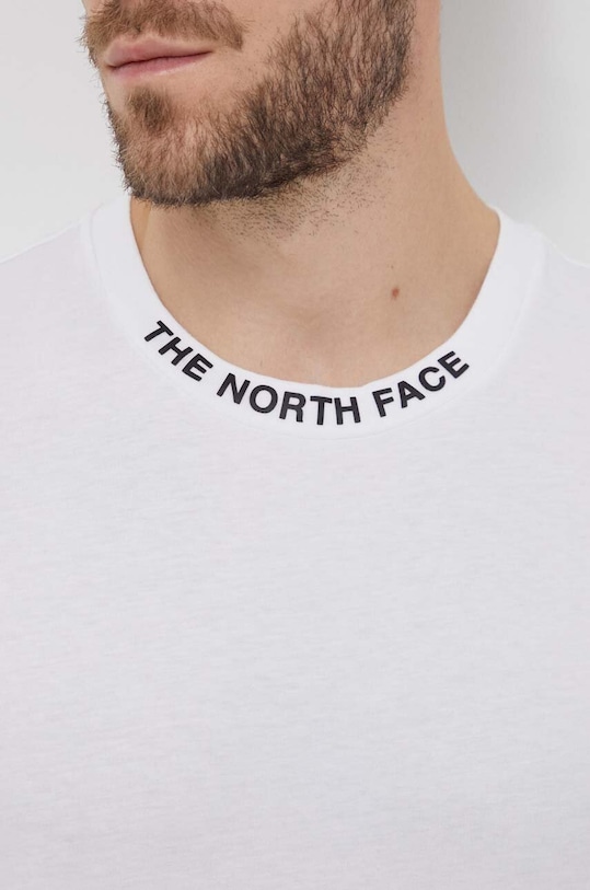 The North Face tricou din bumbac NF0A87DDFN41 alb