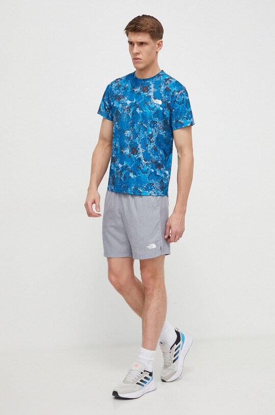 The North Face t-shirt sportowy Reaxion Amp Crew NF0A8874WKI1 niebieski SS24