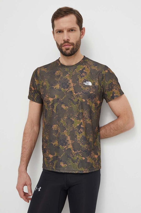 The North Face sportos póló Reaxion Amp Crew NF0A8874WJO1 zöld SS24