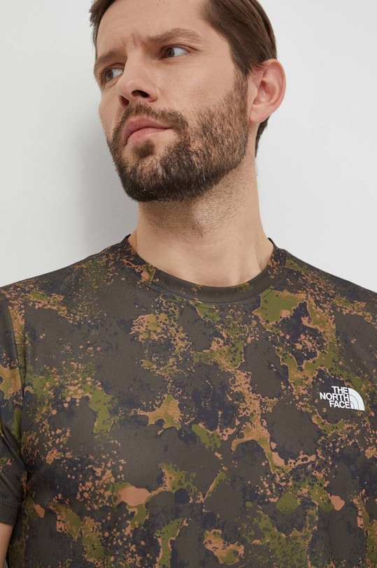 The North Face sportos póló Reaxion Amp Crew zöld NF0A8874WJO1