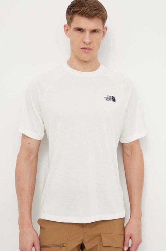 The North Face t-shirt sportowy Foundation pozostałe beżowy NF0A87FQQNI1