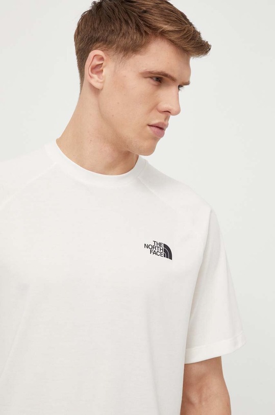 The North Face t-shirt sportowy Foundation beżowy NF0A87FQQNI1
