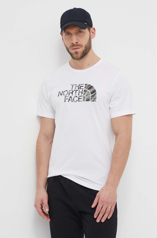 The North Face tricou din bumbac alb NF0A87N5YPO1