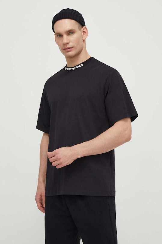 The North Face t-shirt bawełniany bawełna czarny NF0A87DDJK31