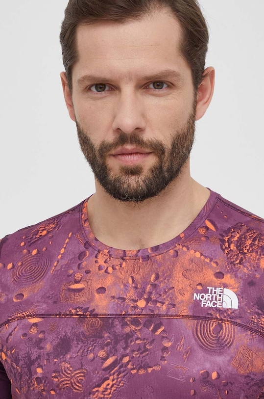 The North Face t-shirt sportowy Sunriser fioletowy NF0A84KNSI41