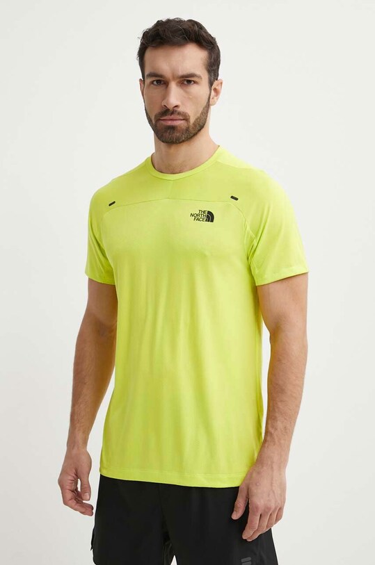 The North Face tricou sport Mountain Athletics print verde NF0A87CGRIQ1