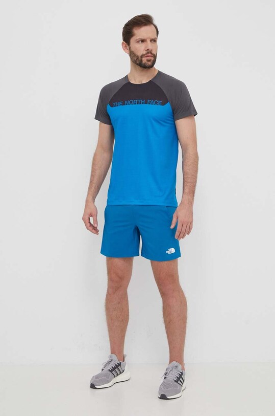 The North Face t-shirt sportowy Trail Jammer NF0A87TYWIN1 niebieski SS24