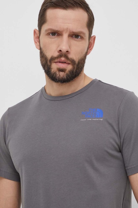 The North Face tricou din bumbac gri NF0A87EW0UZ1