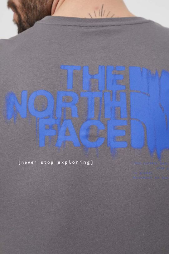 The North Face t-shirt bawełniany NF0A87EW0UZ1 szary