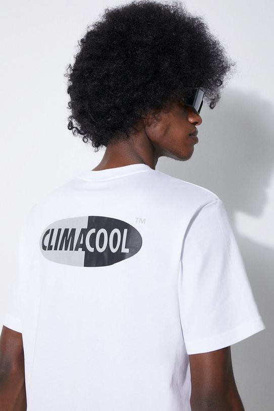 Хлопковая футболка adidas Originals Climacool JG8050 белый