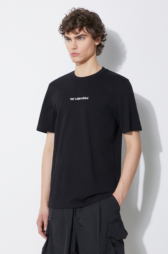 Han Kjøbenhavn tricou din bumbac Graphic Font negru M.133614
