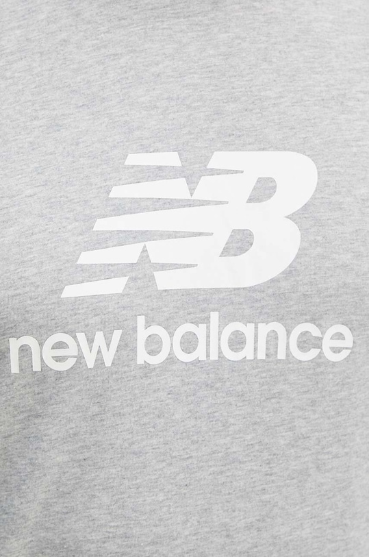 Bavlnené tričko New Balance Essentials Cotton MT41502AG sivá