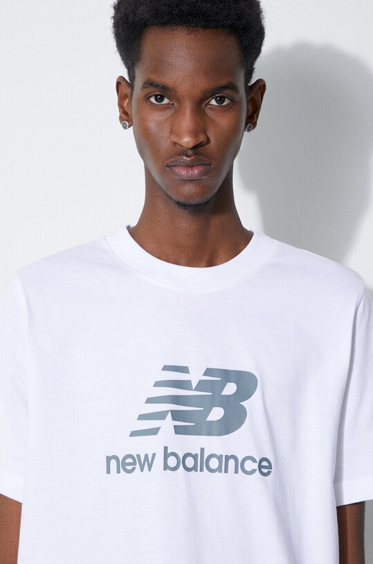 Pamučna majica New Balance Essentials Cotton bijela MT41502WT