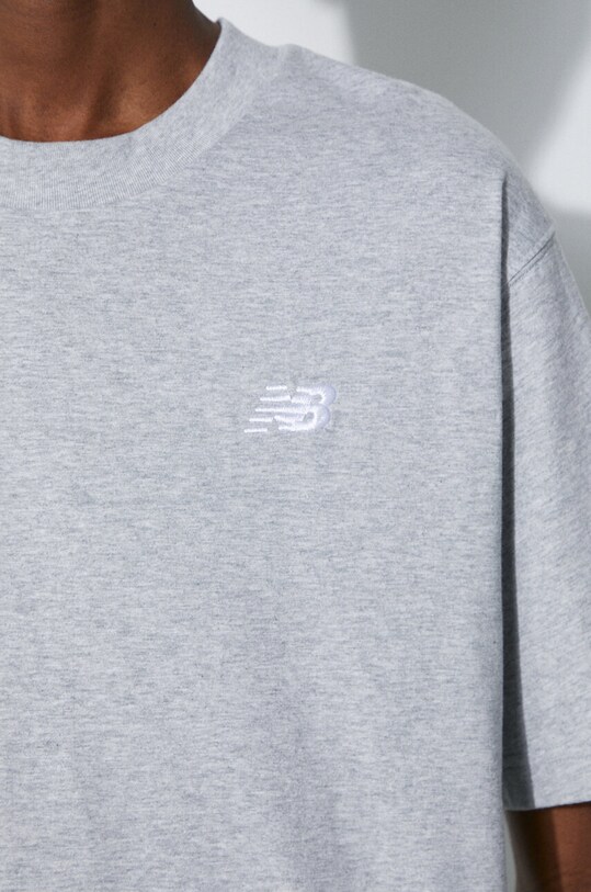 New Balance t-shirt bawełniany Essentials Cotton MT41509AG