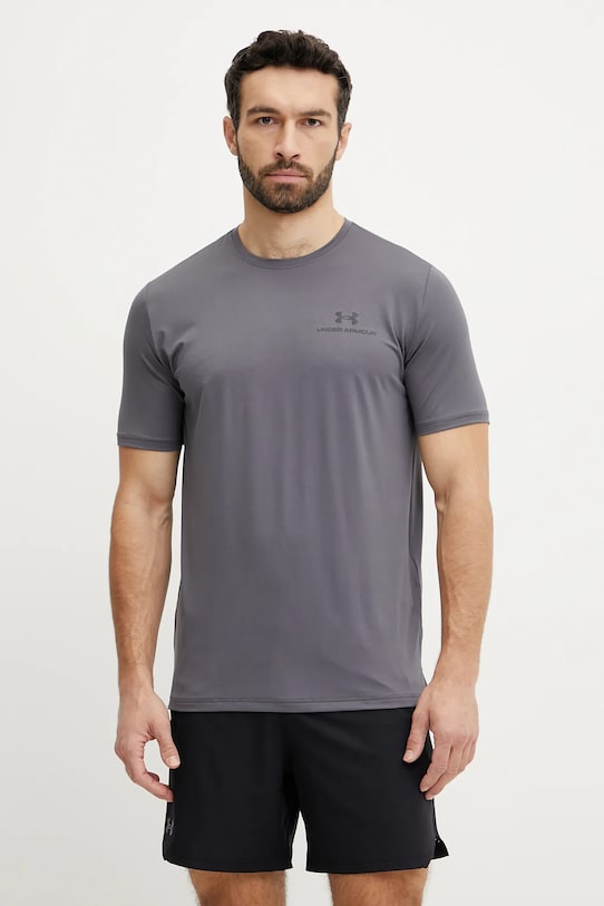 Tréninkové tričko Under Armour Rush Energy s elastanem šedá 1383973