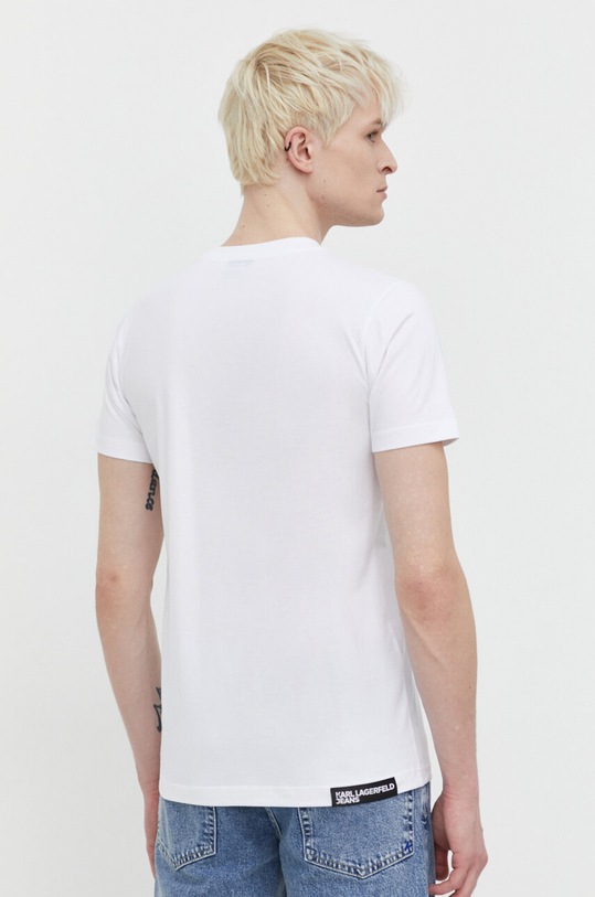Odzież Karl Lagerfeld Jeans t-shirt bawełniany 241D1700 biały
