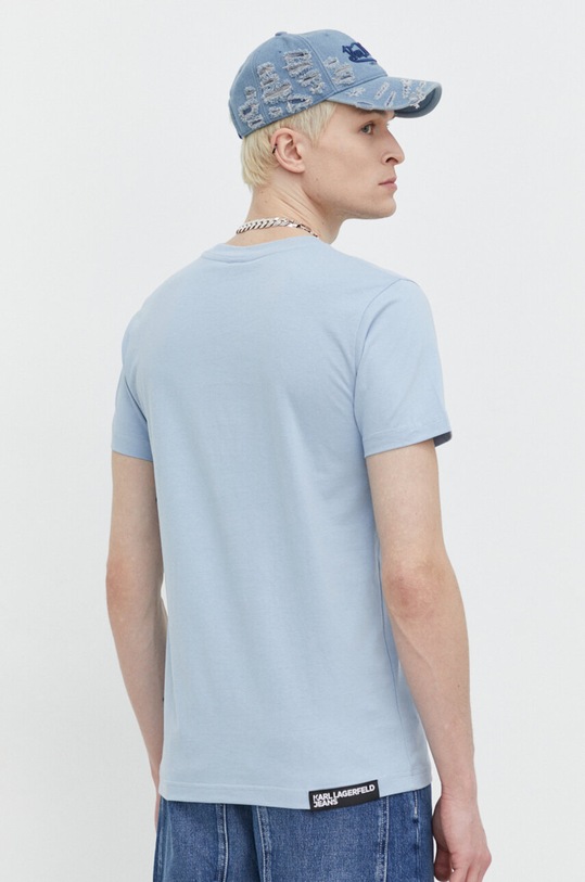 Odzież Karl Lagerfeld Jeans t-shirt bawełniany 241D1700 niebieski