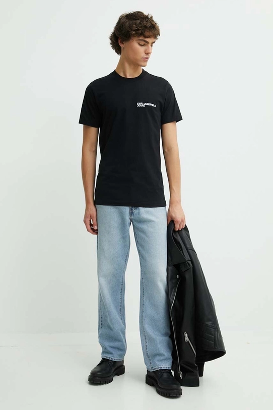 Bavlněné tričko Karl Lagerfeld Jeans 241D1700 černá SS24