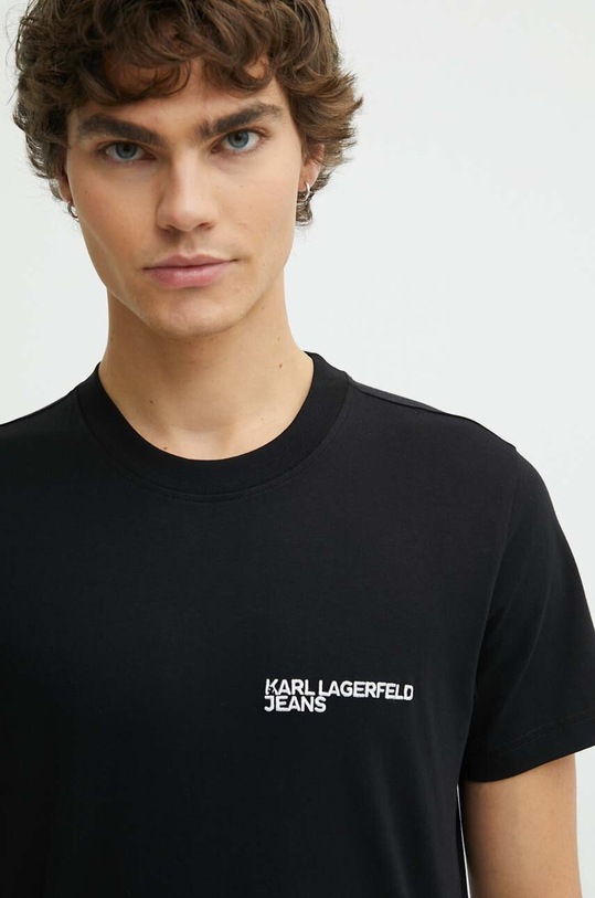 Karl Lagerfeld Jeans t-shirt bawełniany czarny 241D1700