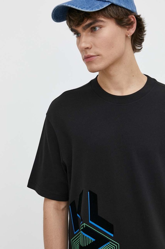 Karl Lagerfeld Jeans t-shirt bawełniany czarny 241D1704