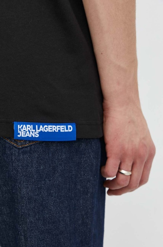 Karl Lagerfeld Jeans t-shirt bawełniany 241D1704 czarny