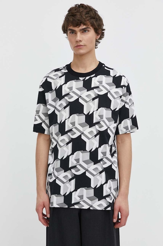 Βαμβακερό μπλουζάκι Karl Lagerfeld Jeans 241D1701 μαύρο SS24