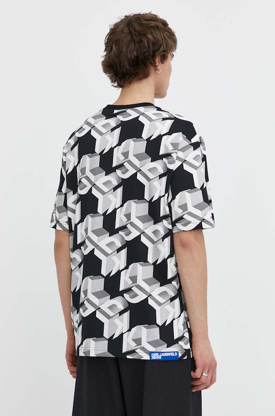 Ρούχα Βαμβακερό μπλουζάκι Karl Lagerfeld Jeans 241D1701 μαύρο