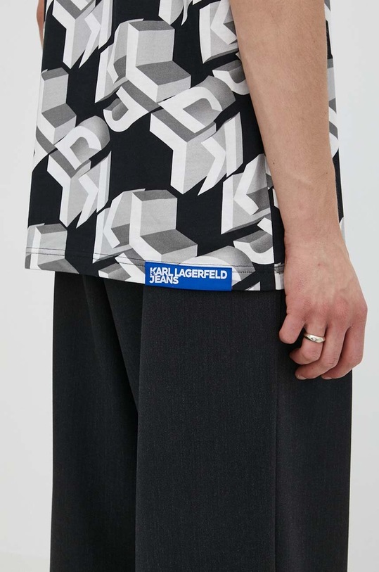 Βαμβακερό μπλουζάκι Karl Lagerfeld Jeans 241D1701 μαύρο