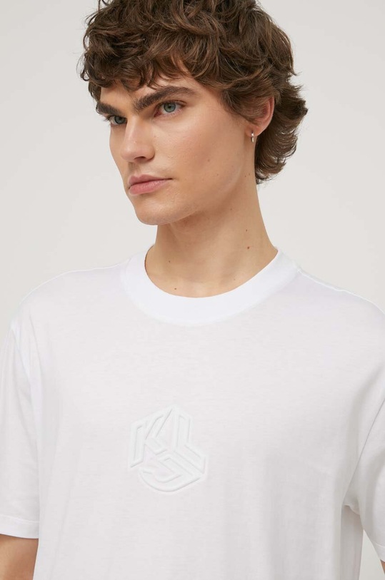 Karl Lagerfeld Jeans t-shirt bawełniany regular biały 241D1705