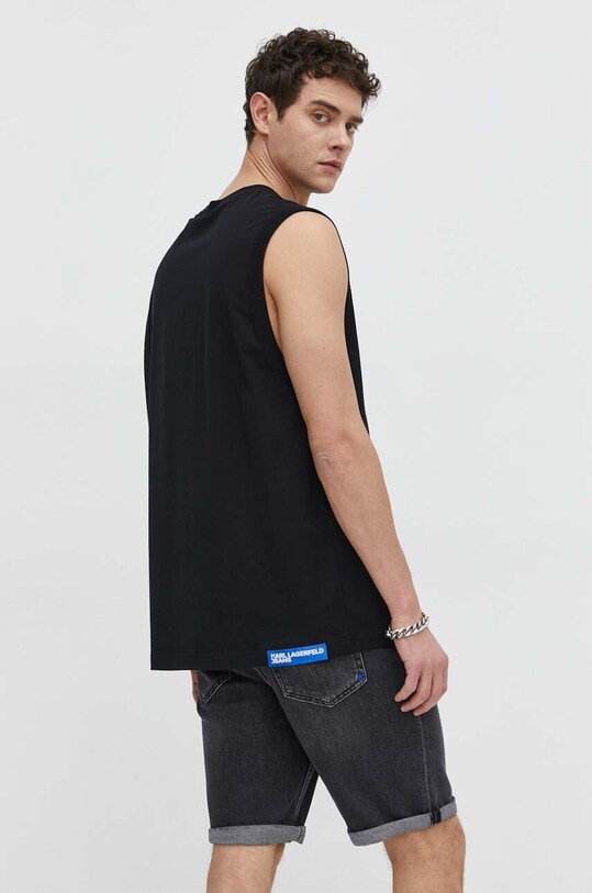 Odzież Karl Lagerfeld Jeans t-shirt bawełniany 241D1706 czarny