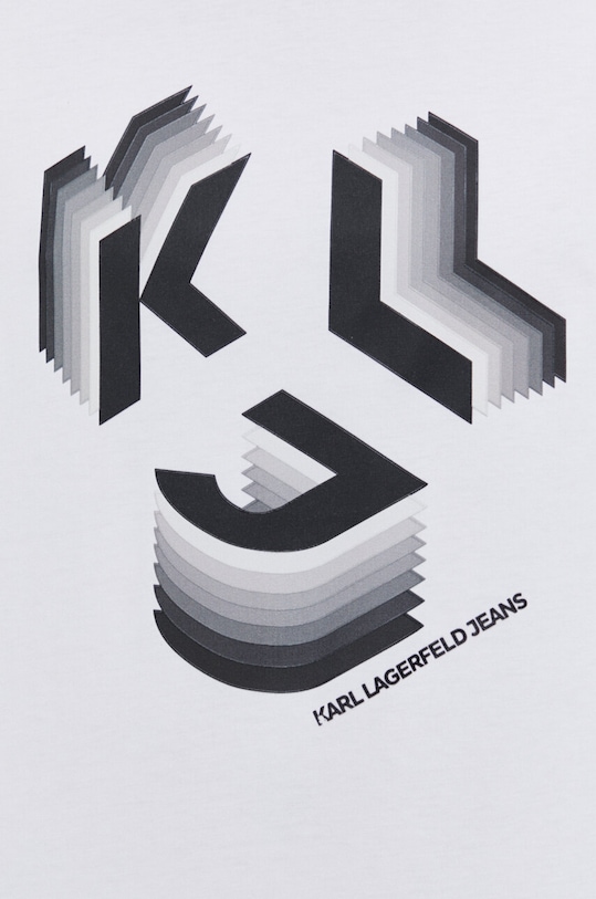 Karl Lagerfeld Jeans tricou din bumbac 241D1708 alb