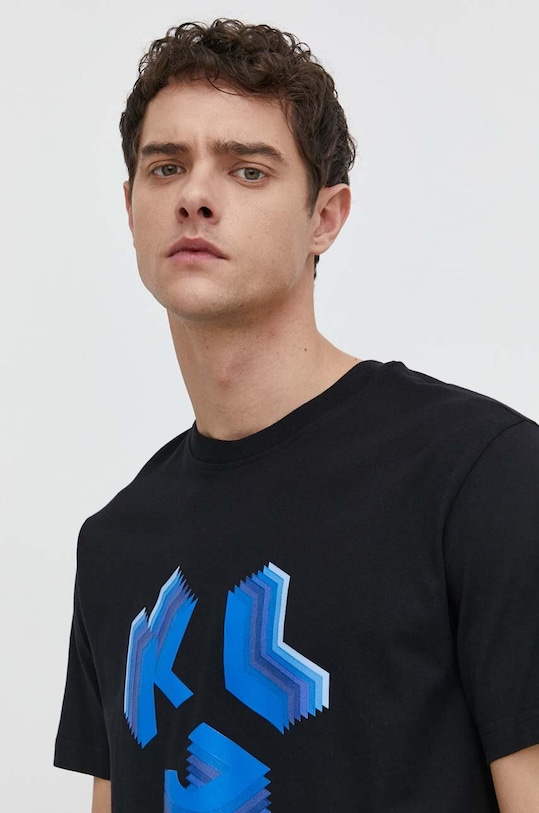 Karl Lagerfeld Jeans t-shirt bawełniany czarny 241D1708