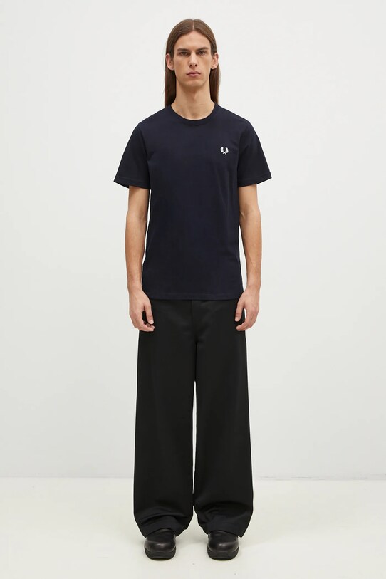 Fred Perry t-shirt bawełniany Crew Neck T-Shirt M1600.608 granatowy