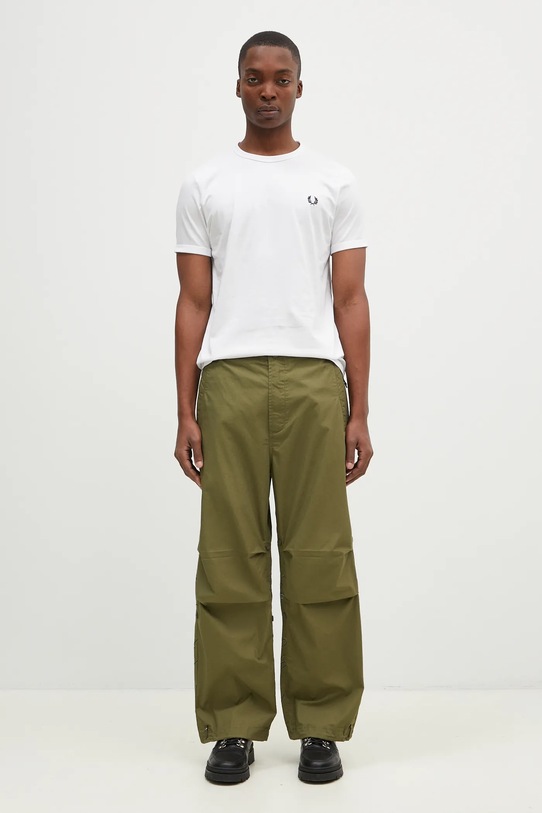 Fred Perry tricou din bumbac Ringer T-Shirt M3519.100 alb