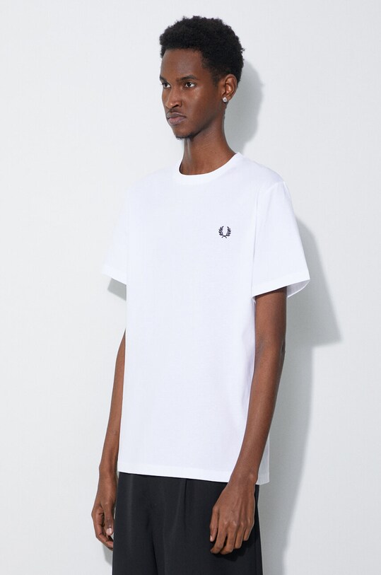 Clothing Fred Perry cotton t-shirt Rear Powder Laurel Graphic Tee M7784.100 white
