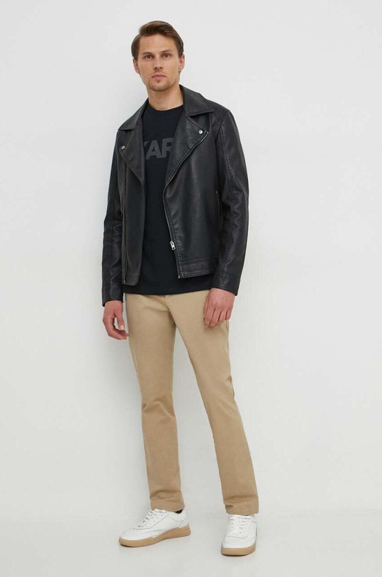 Bavlněné tričko Karl Lagerfeld 241M2102 černá SS24